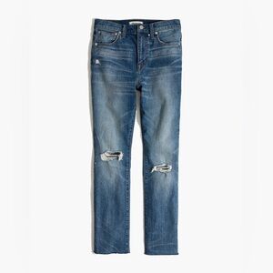 Madewell High-Rise Slim Crop Boyjean: Knee-Rip Edition Size 23